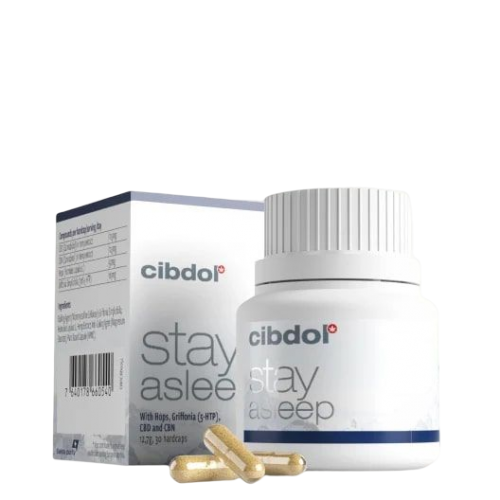 Cibdol Stay Asleep Capsules CBD, CBN, Hops and Griffonia 5-HTP
