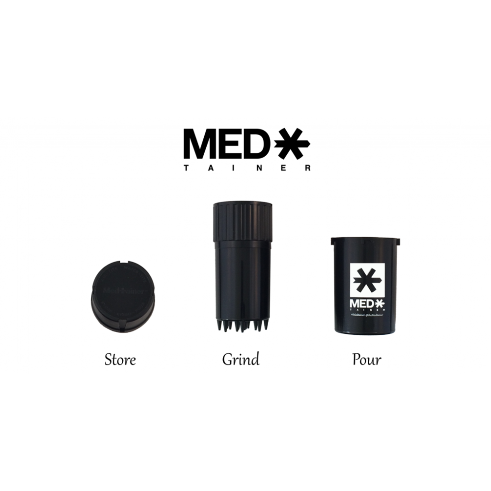 Medtainer Box + Grinder Ferrari Medtainer Dosen und Fläschchen
