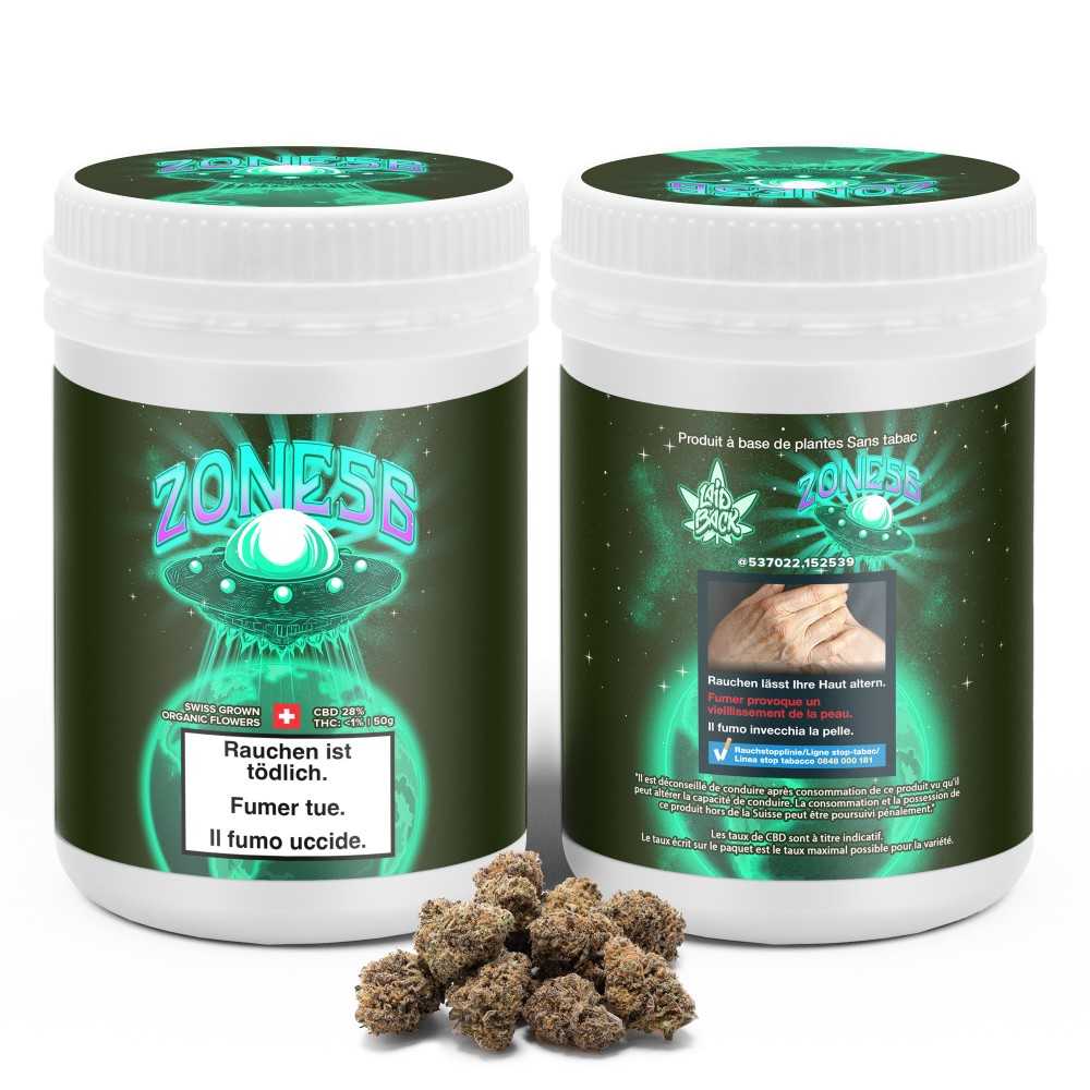 CBD-Blüten Box LAID BACK "ZONE 56" 2.0 Indoor 50g LBV CBD-Blüten und Hash