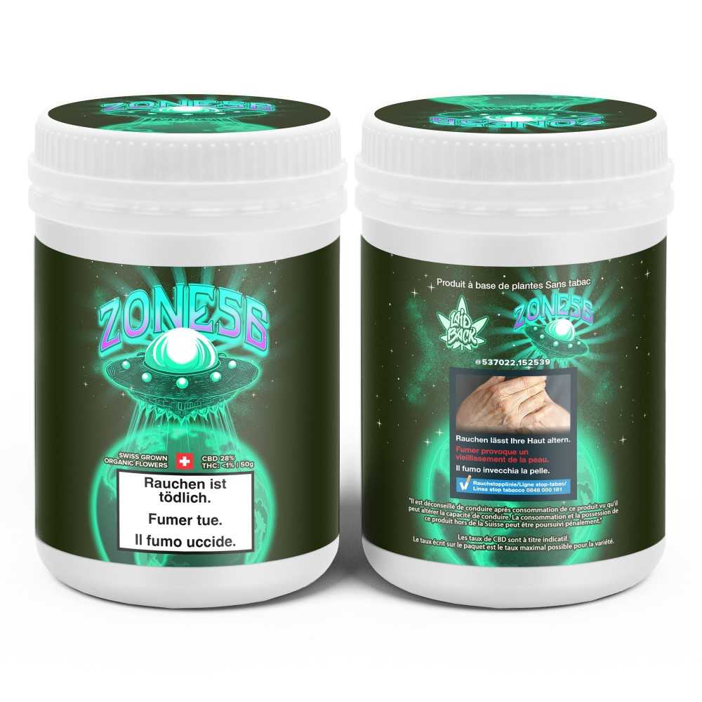 Box or Refill LAID BACK "ZONE 56" 2.0 Indoor CBD 50g LBV Legal cannabis