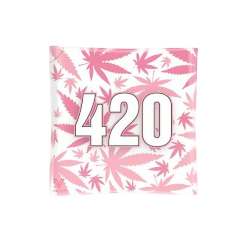 Glass ashtray V Syndicate 420 Pink