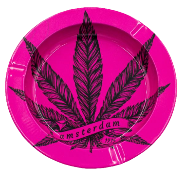 Metal ashtray V Syndicate Amsterdam pink Leaf V Syndicate Products