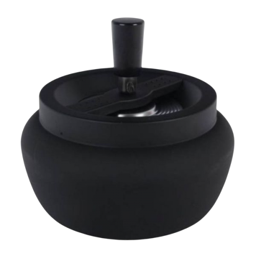 Rotating ashtray Black Matte Looma