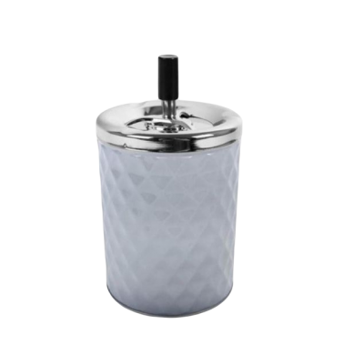 Drehbarer Aschenbecher aus Metall Chrom/Weiß Produkte
