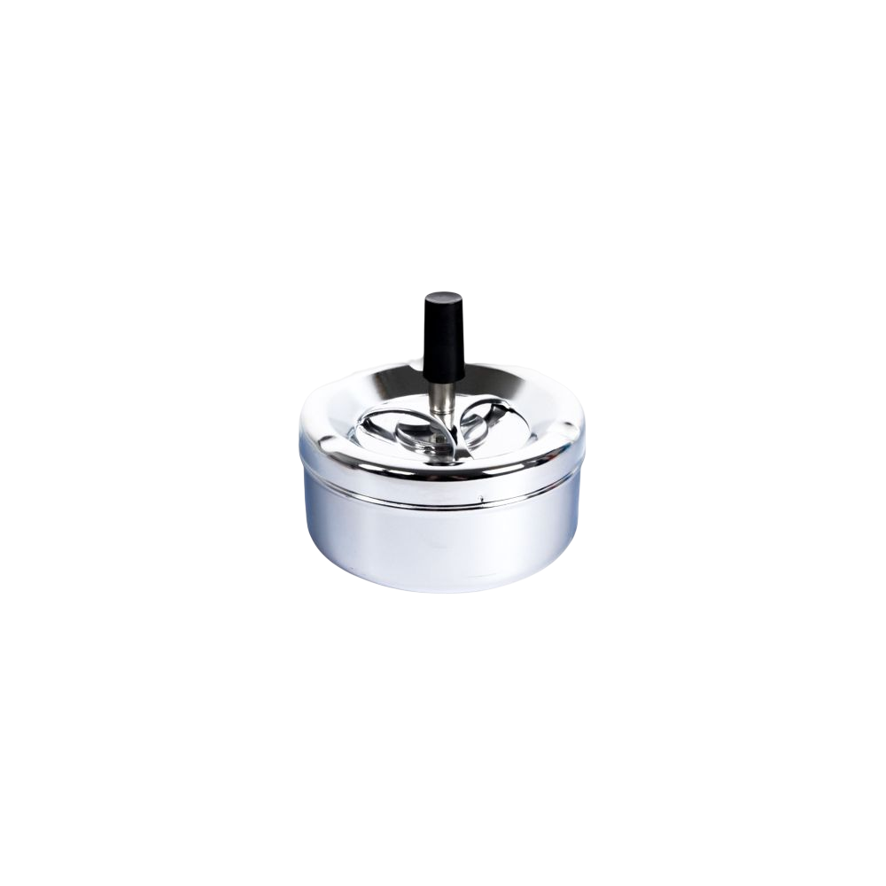 Rotating ashtray in shiny chrome 11 cm  Products