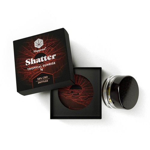 Shatter CBD Happease Tropical Sunrise "Zkittlez" 1g Happease Produits