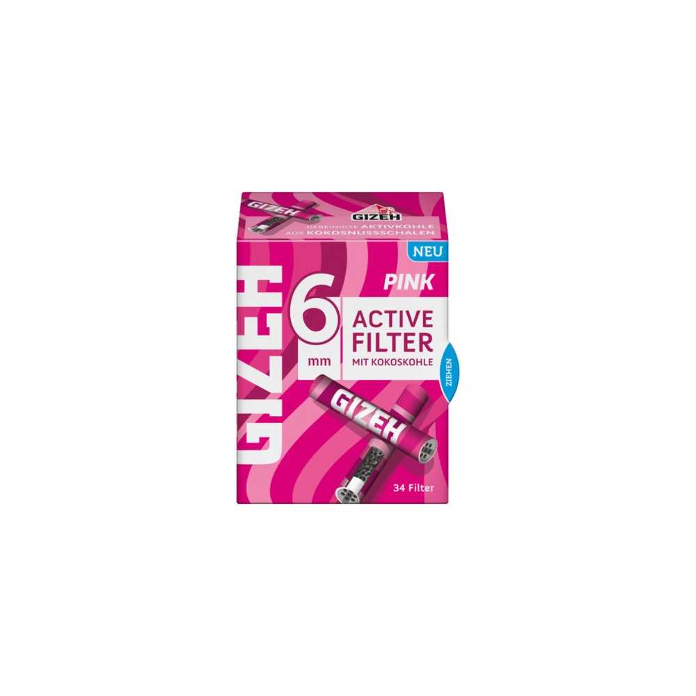 GIZEH Filtre Actif Rose 6mm 34pcs Gizeh Produits