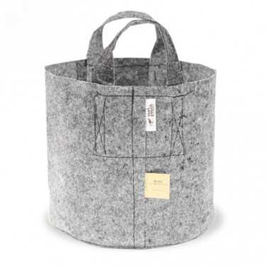 Root Pouch Boxer 3.8L Heather Grey with handles 250g/m2 Root Pouch GROW SHOP