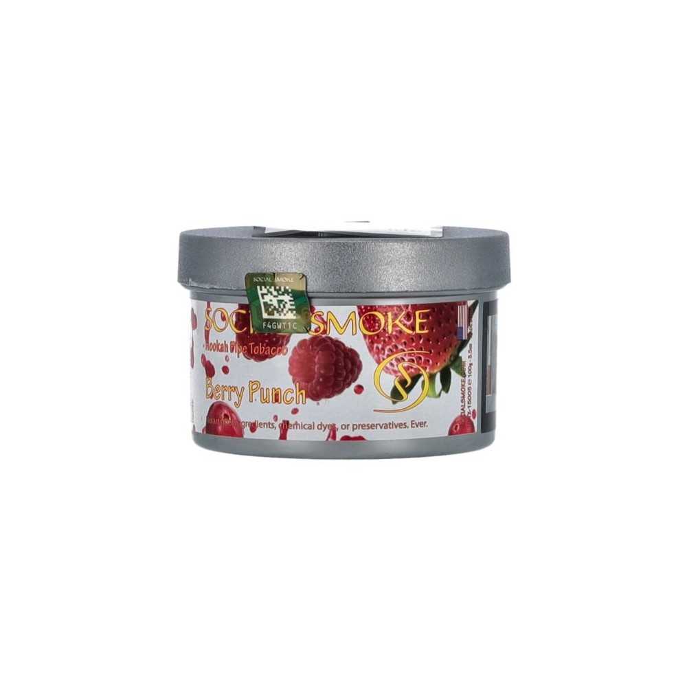 Shisha-Tabak Social Smoke BERRY PUNCH Social Smoke Produits non livrable à l'etranger