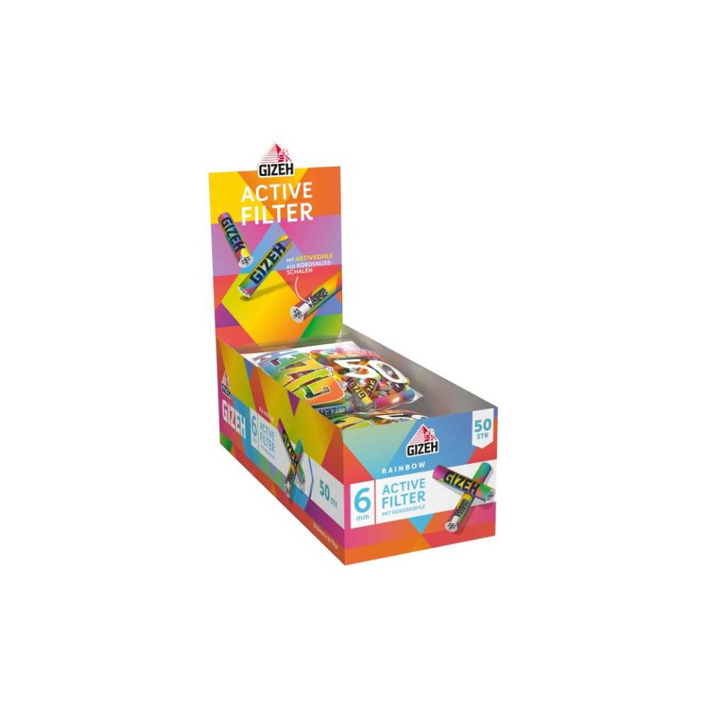 GIZEH Filtro attivo arcobaleno 6 mm (50 pz.) Gizeh Prodotti