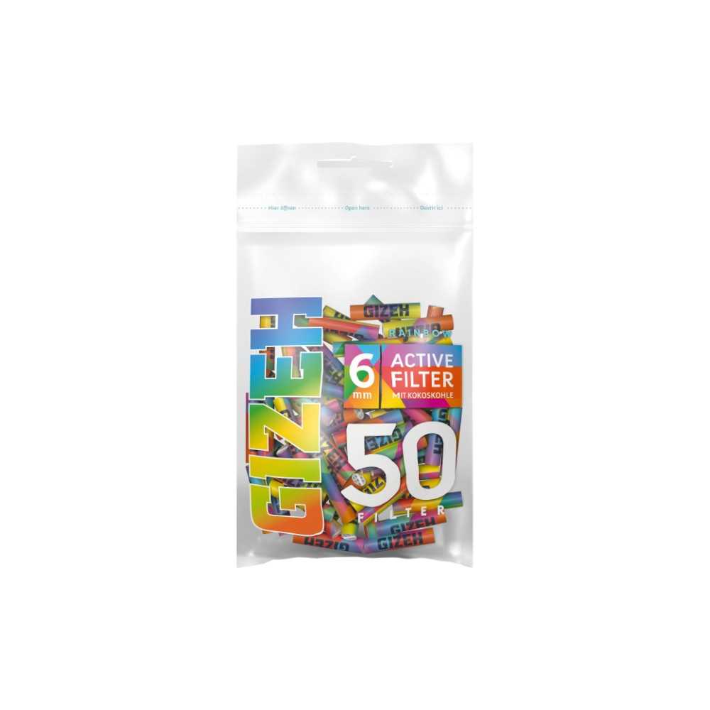 GIZEH Filtro attivo arcobaleno 6 mm (50 pz.) Gizeh Prodotti