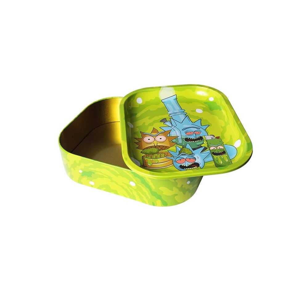 Scatola di metallo verde Rick + vassoio di rotolamento LBV Prodotti