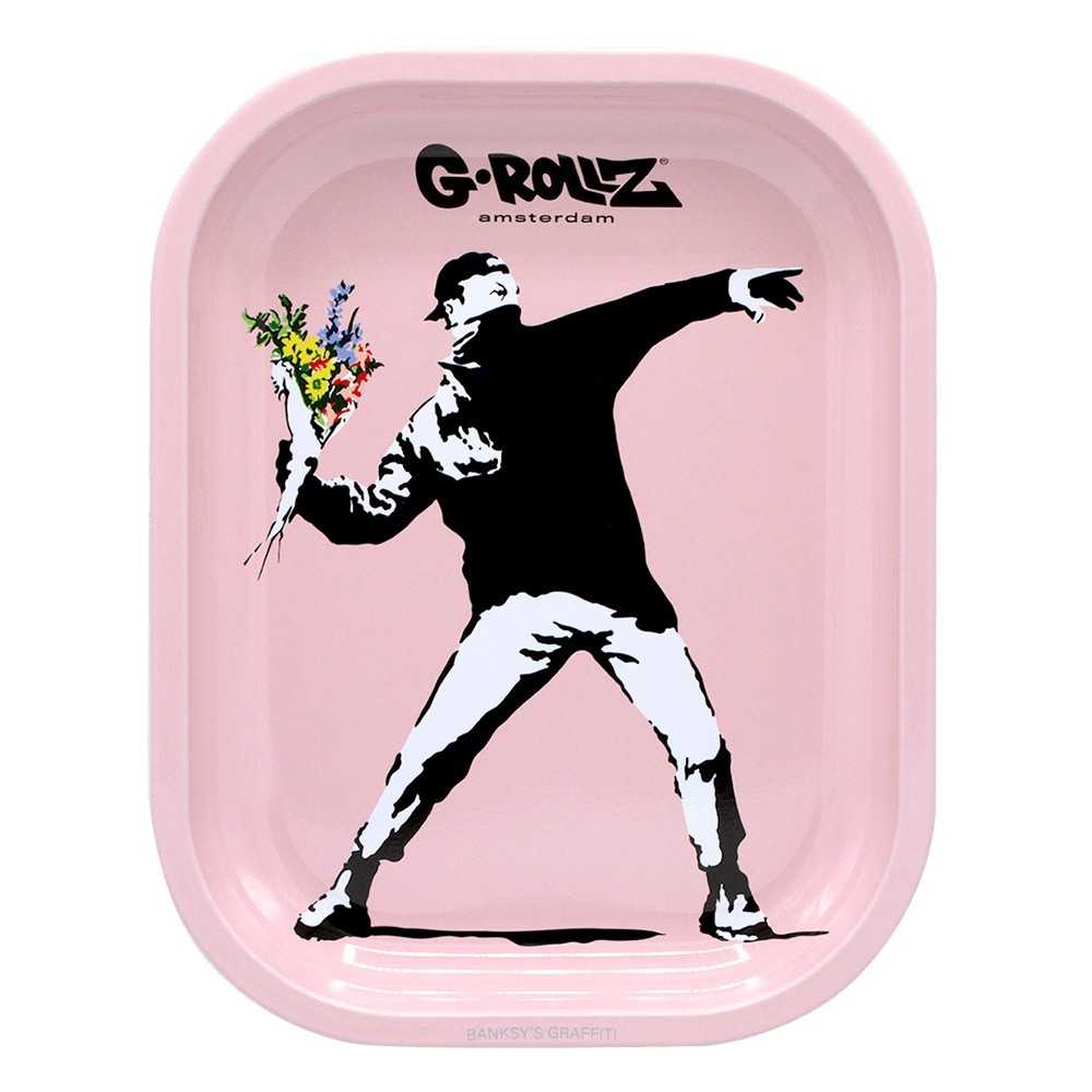 Mini vassoio rotante G-Rollz Il fiore di Banksy G-Rollz Prodotti