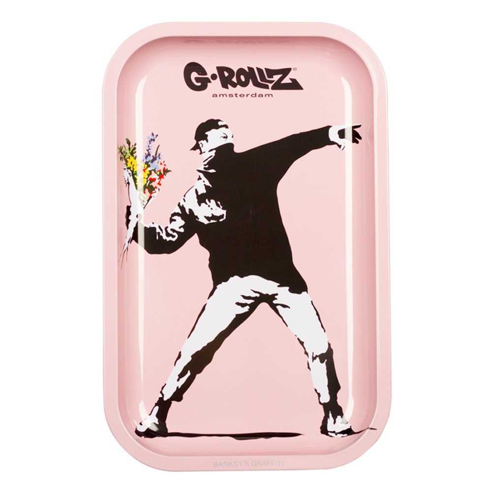 Rolling Tray Small G-Rollz Banksy's Pink G-Rollz Products