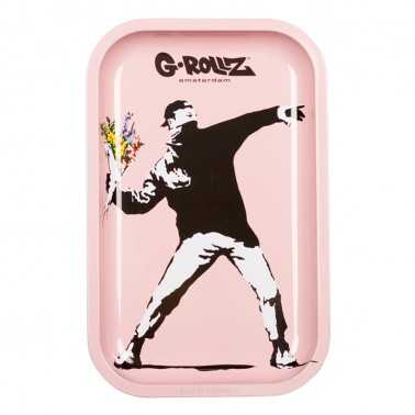 Rolling Tray Small G-Rollz Banksy's Pink G-Rollz Products