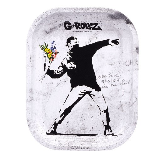 Mini vassoio rotante G-Rollz Il fiore ALT di Banksy