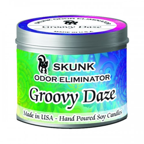 Candela "Groovy Daze" per l'eliminazione degli odori di puzzola
