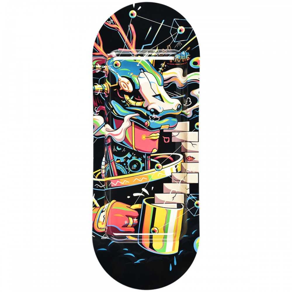 Vassoio rotante + coperchio Pulsar SK8Tray 3D Coperchio "Dragon Coffee Break Pulsar Vassoio di rotolamento