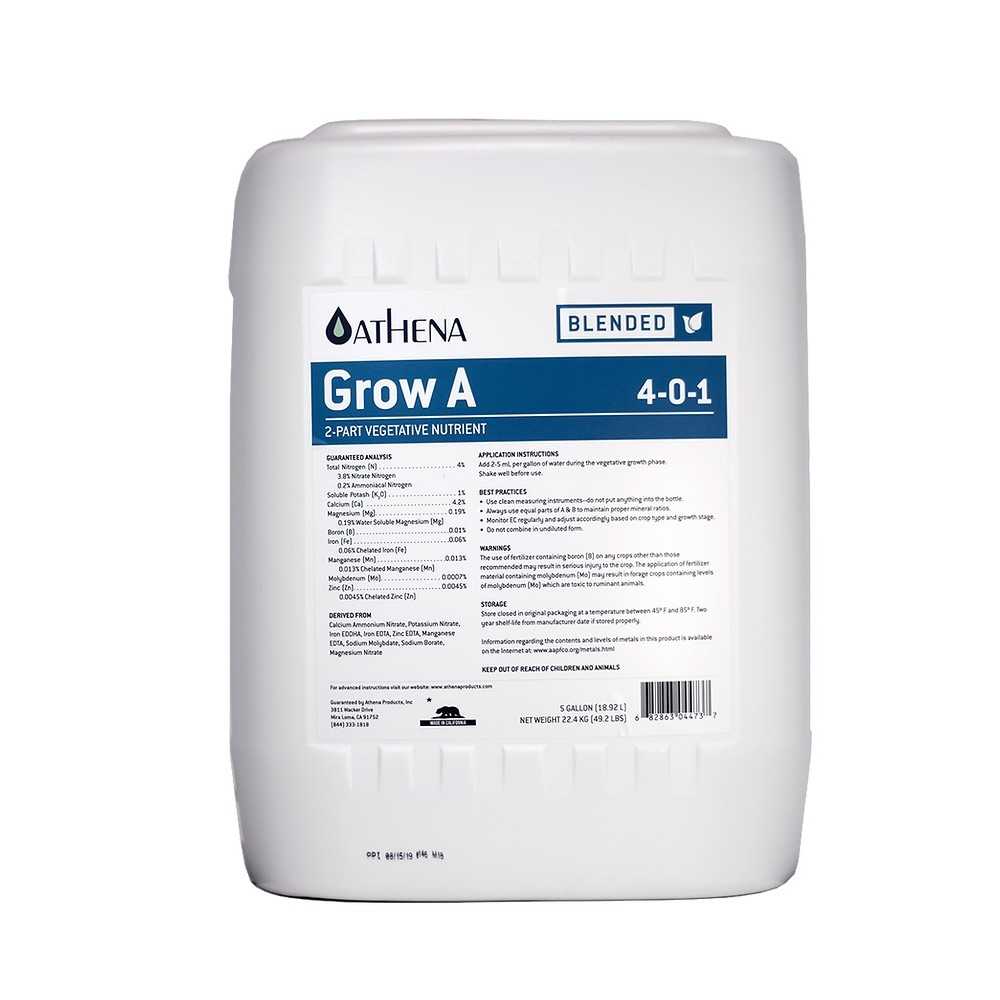Athena Blended Grow A 18,92 litri (5Gal) Athena Nutrients Prodotti