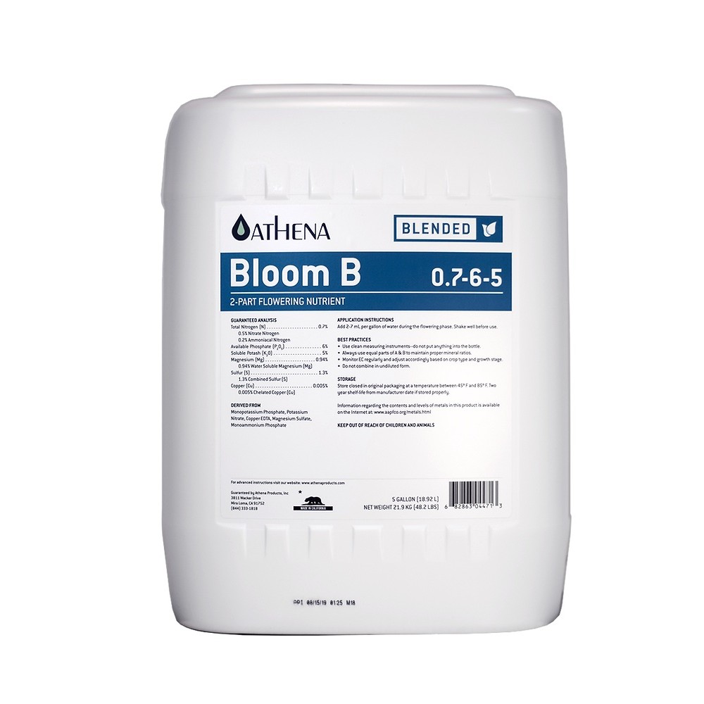 Athena Blended Bloom B 18.92 Litres (5Gal) Athena Nutrients Produits