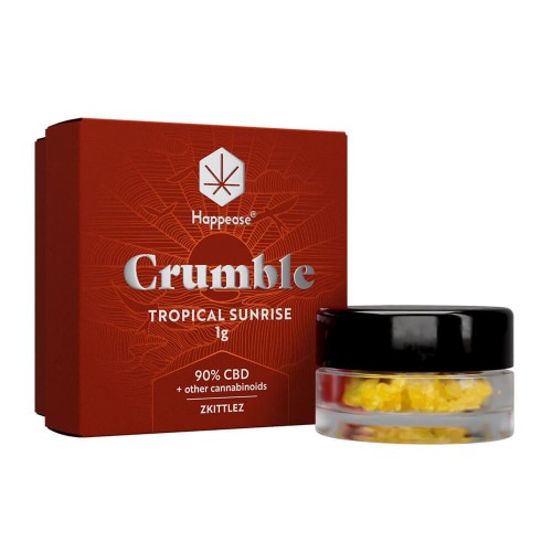 Crumble CBD Happease Extraits Tropical Sunrise "Skittlez" 1g Happease Produits