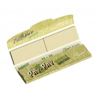 Rolling Paper Pay Pay Go Green King Size Slim Tips (50 Blatt) Pay Pay Blatt zum Rollen