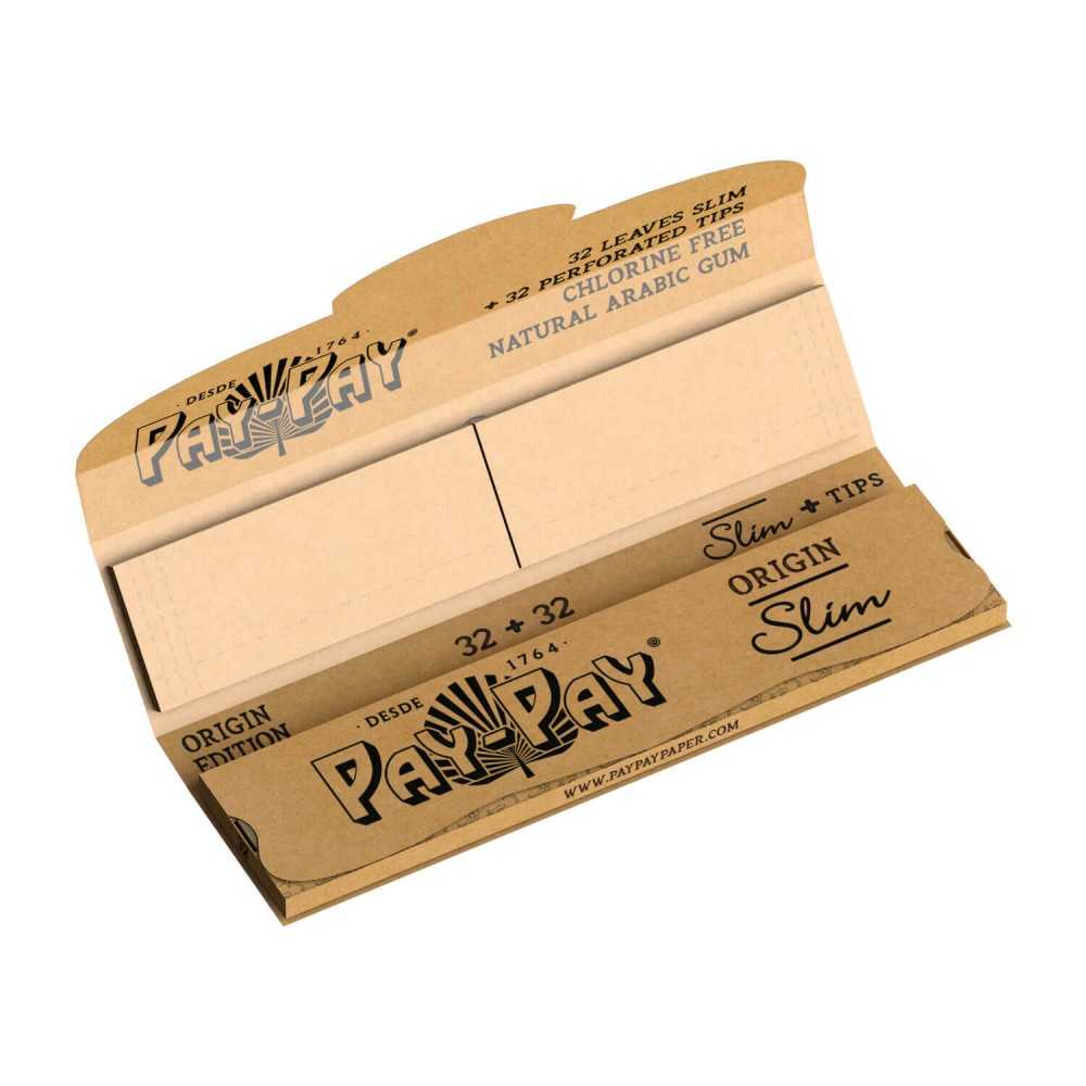 Feuille à rouler Pay Pay Origin King Size Slim + Tips Pay Pay Feuille à rouler