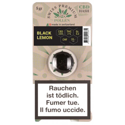 Swiss Premium Pollen Black Lemon Edition 25% de CBD Swiss Premium Pollen Extraction à sec
