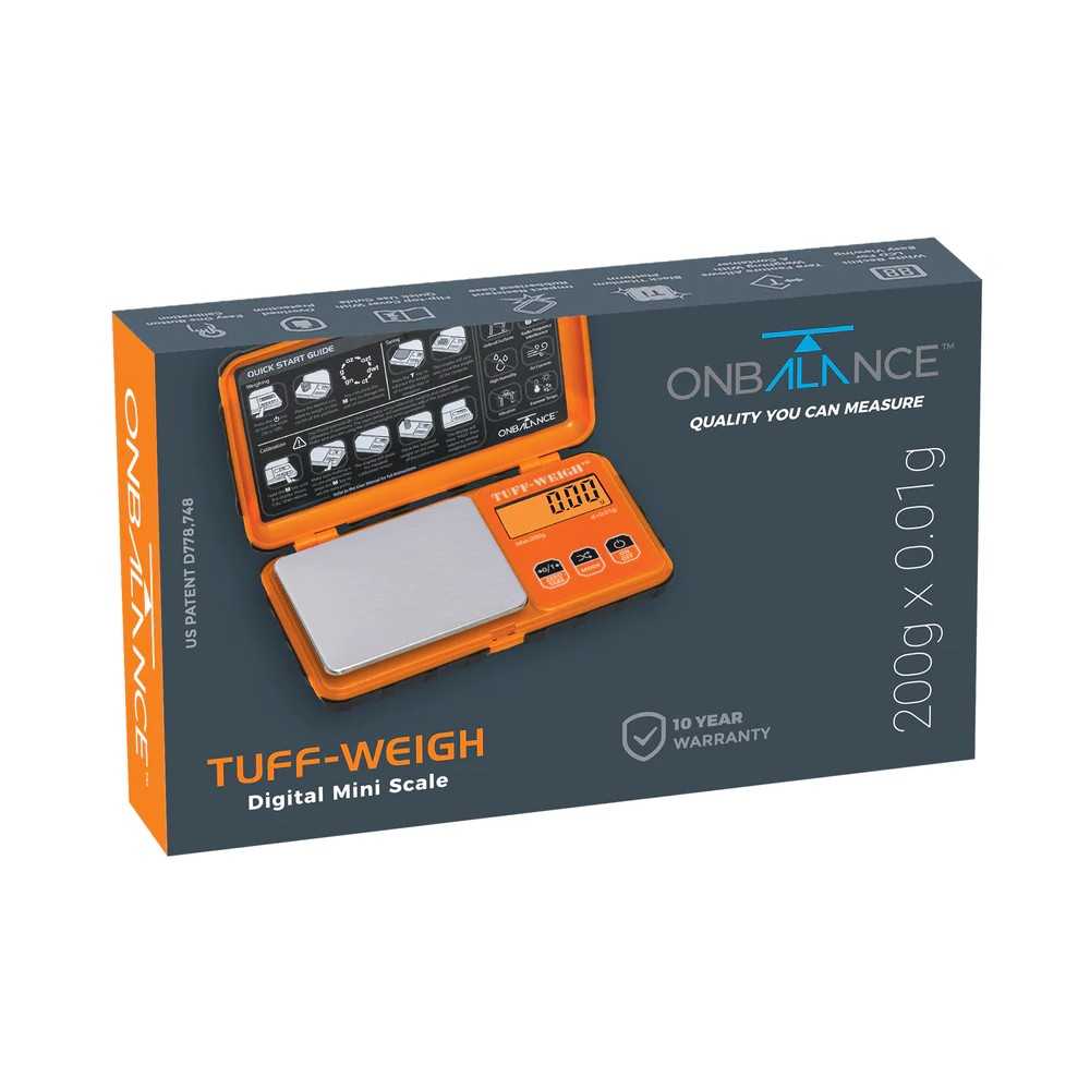 On Balance Tuff-Peso 200x0,01g arancione On Balance Bilance SmokeShop
