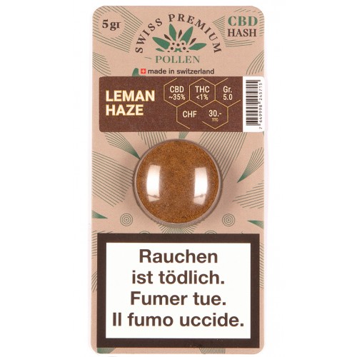 Swiss Premium Pollen LEMAN HAZE 35% de CBD Swiss Premium Pollen Extraction à sec