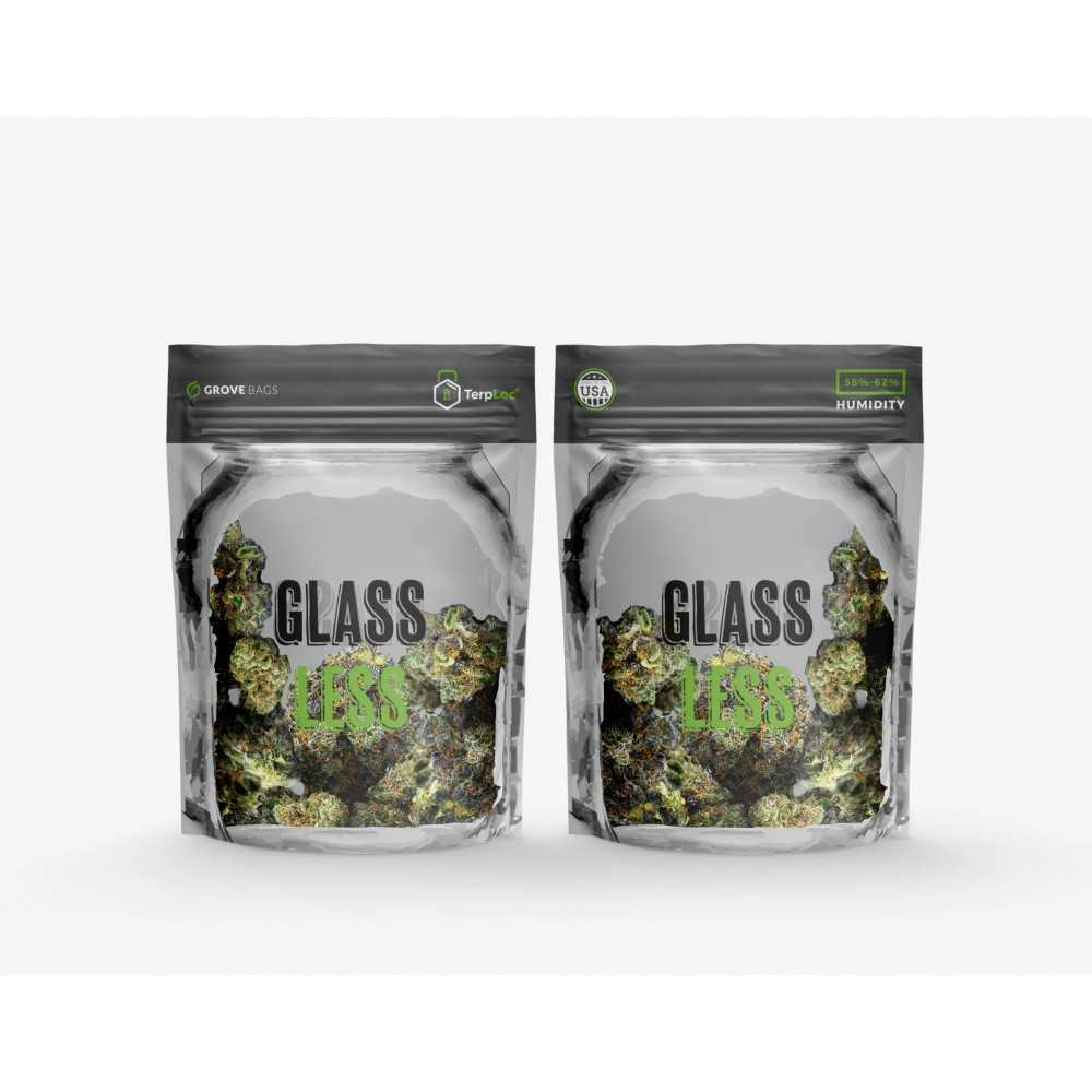 Grove Bags TerpLoc® 1/2 (14g-20g) Ounce Glassless Pouch Five Track Zipper Case GroveBags® Produits
