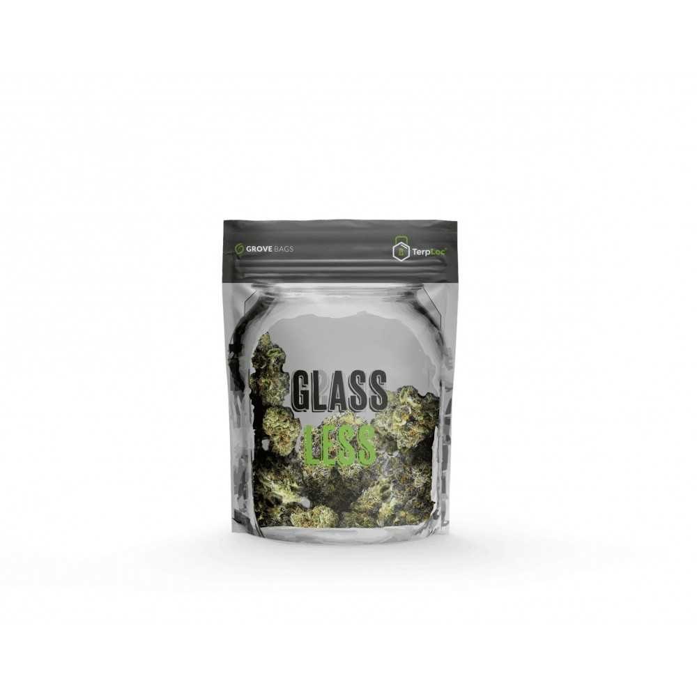 Grove Bags TerpLoc® 1/2 (14g-20g) Oncia Sacchetto senza vetro Custodia con cerniera a cinque tracce GroveBags® Prodotti