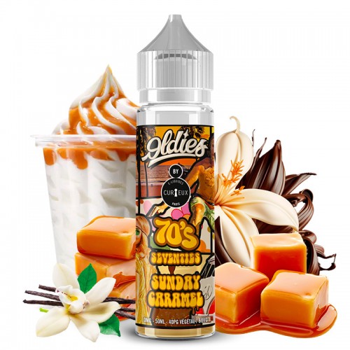 E-liquid 70'S EDITION OLDIES BY CURIEUX 50 ml Shortfill Sunday Caramel