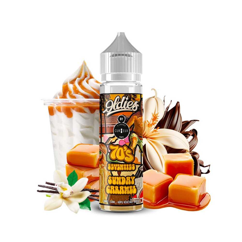 E-Liquid 70'S ÉDITION OLDIES BY CURIEUX 50 ml Shortfill Sunday Caramel Curieux Produkte