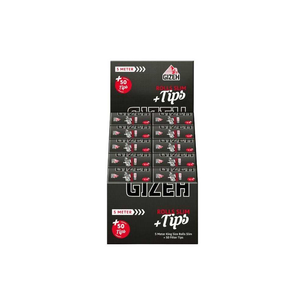 GIZEH Extra Fine Rolls 5m + 50 Tips Gizeh Blatt zum Rollen