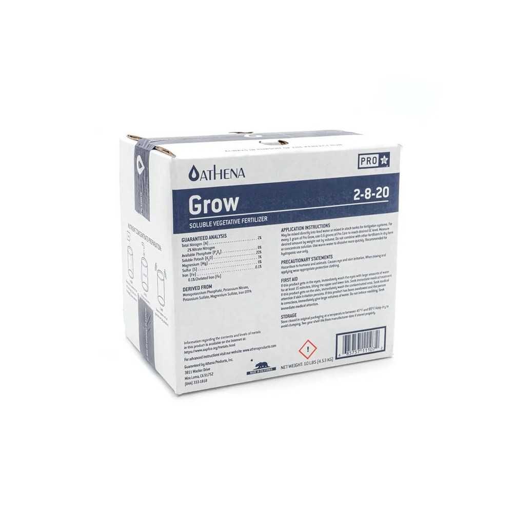 Athena Pro Grow 10 libbre (4,53 kg) Athena Nutrients Prodotti