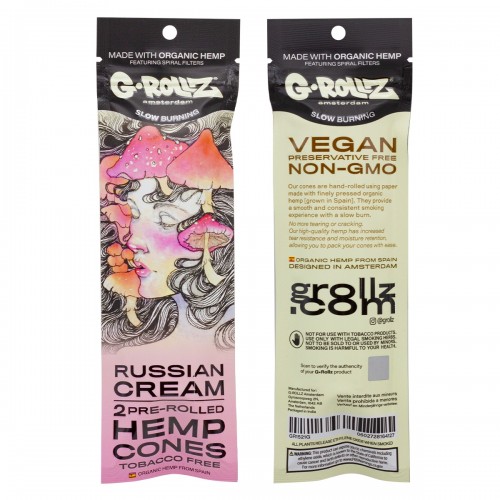 G-ROLLZ 2x Russian Cream Flavored Pre-Rolled Hemp Cones G-Rollz Produits
