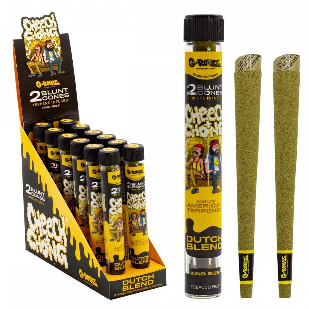 G-ROLLZ Cheech & Chong(TM) 2x coni smussati infusi di terpeni "Dutch Blend G-Rollz Prodotti