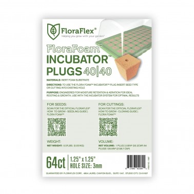 FloraFoam Floraflex Incubator Plugs 64pcs Floraflex Mini Serre