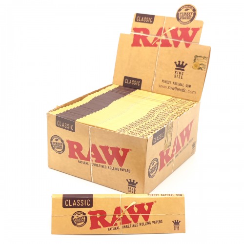 Carton de Feuille Raw Classic King Size (50 paquets) RAW Accessoires fumeurs