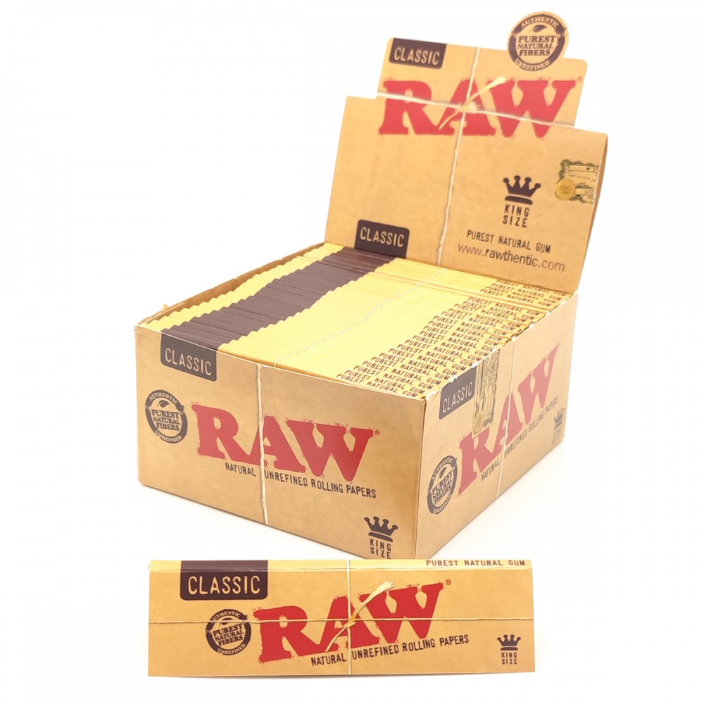 Raw Classic King Size Foil Carton (50 packs) - Smoking accessories