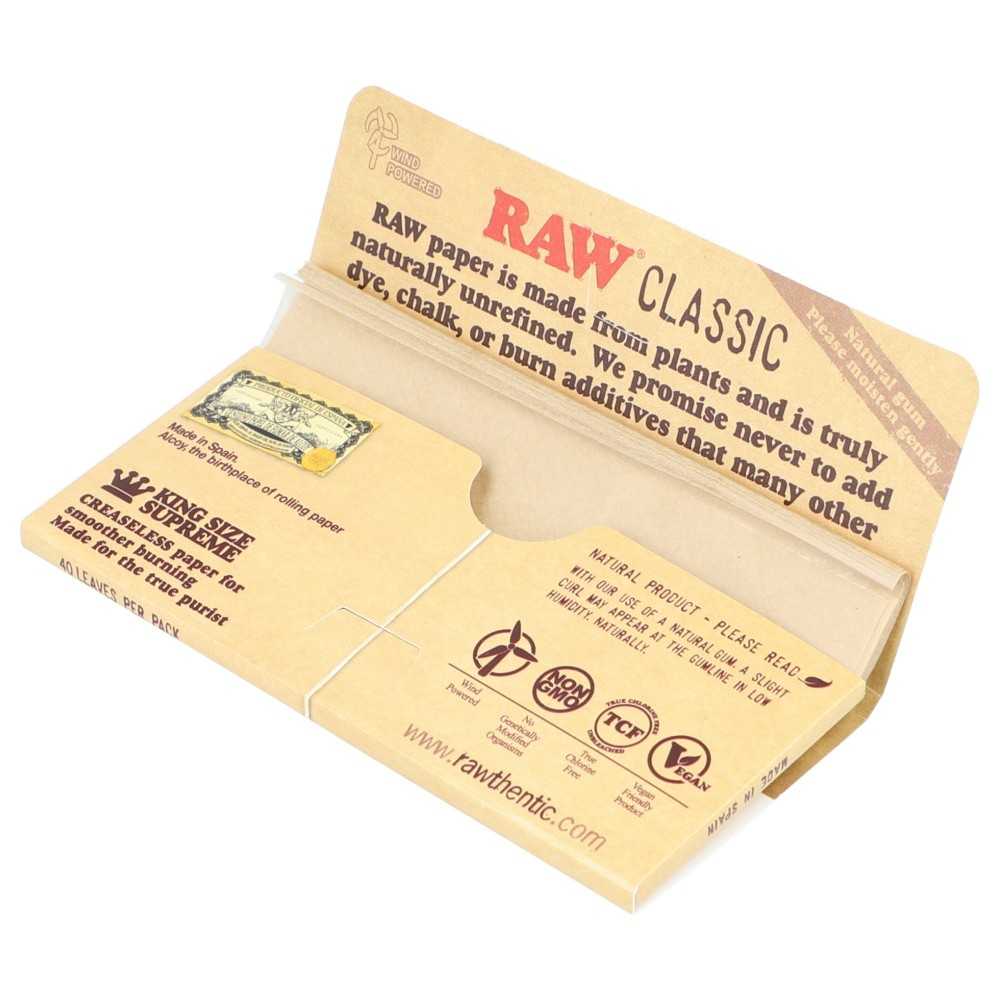 Carton de Raw King Size "Supreme" (40 paquets) RAW Feuille à rouler