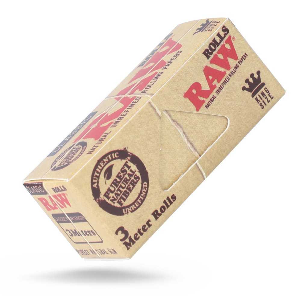 Carton de Raw Rolls King Size 3m (12 pièces) RAW Feuille à rouler