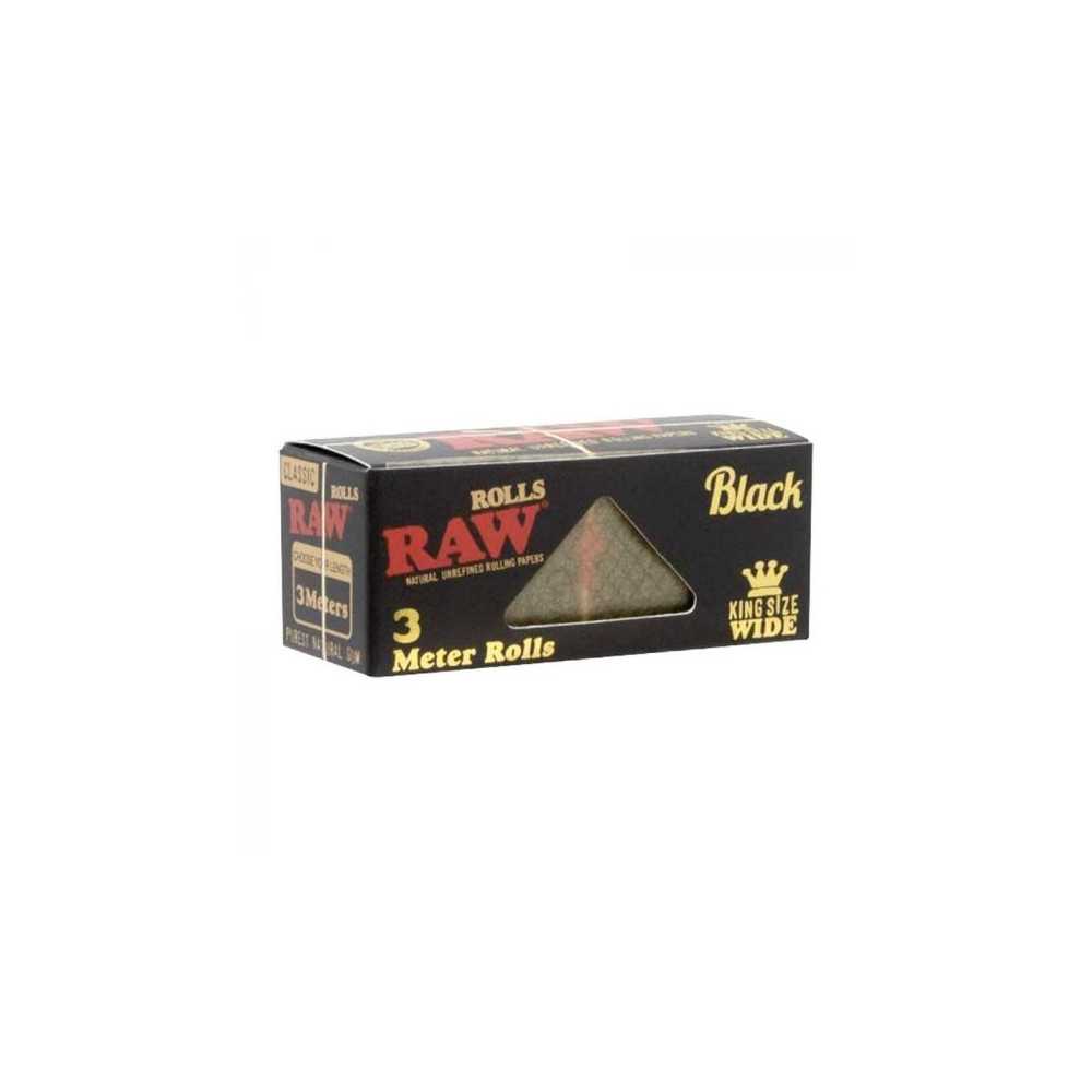 Rolls Raw Black King Size 3m Karton (12 Stück) RAW Produkte