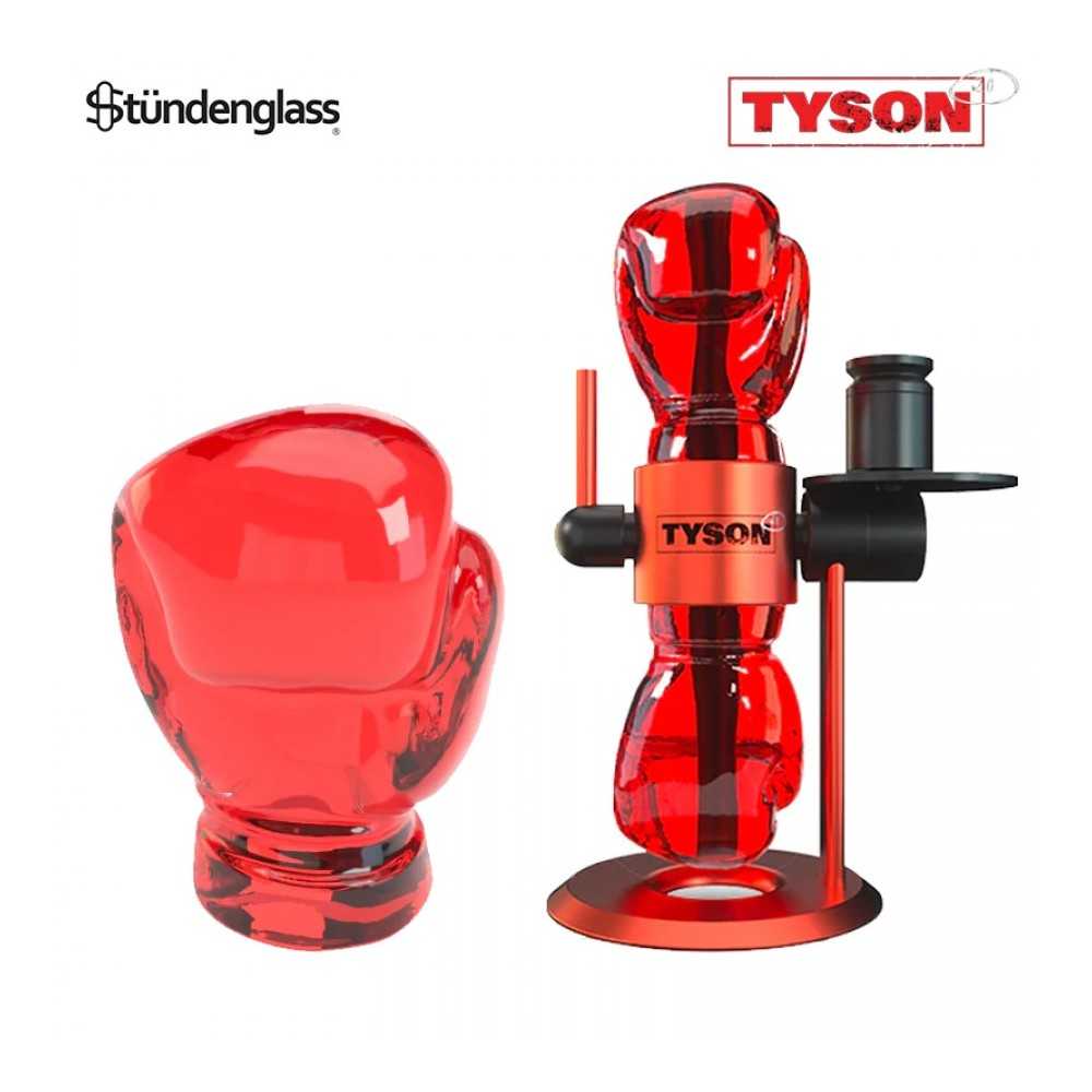 Glastank Stündenglass Tyson THE CHAMPION'S GLOBE- RED Stündenglass  SMOKE SHOP