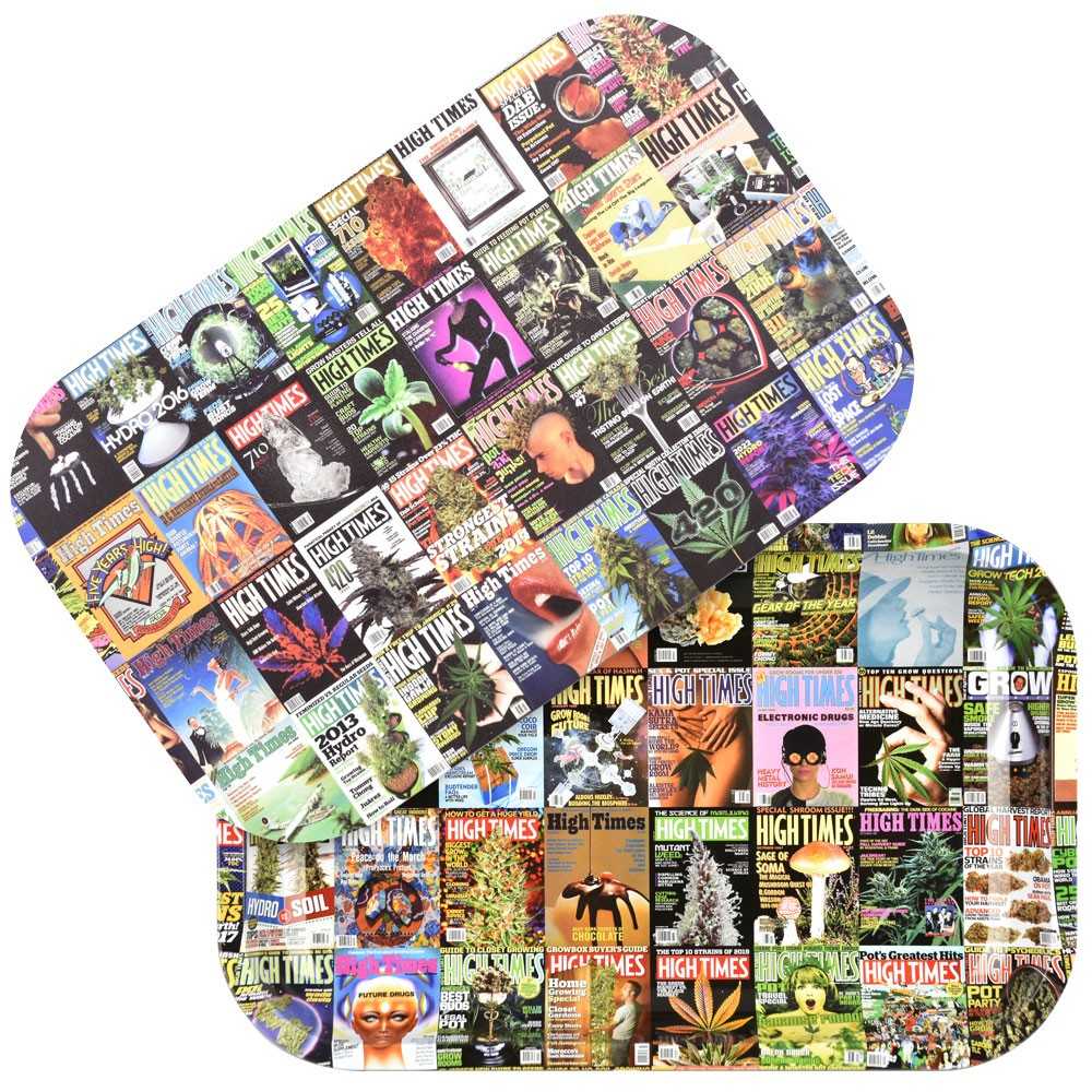 High Times "Covers Collage" Small rolling tray Pulsar Rolling tray