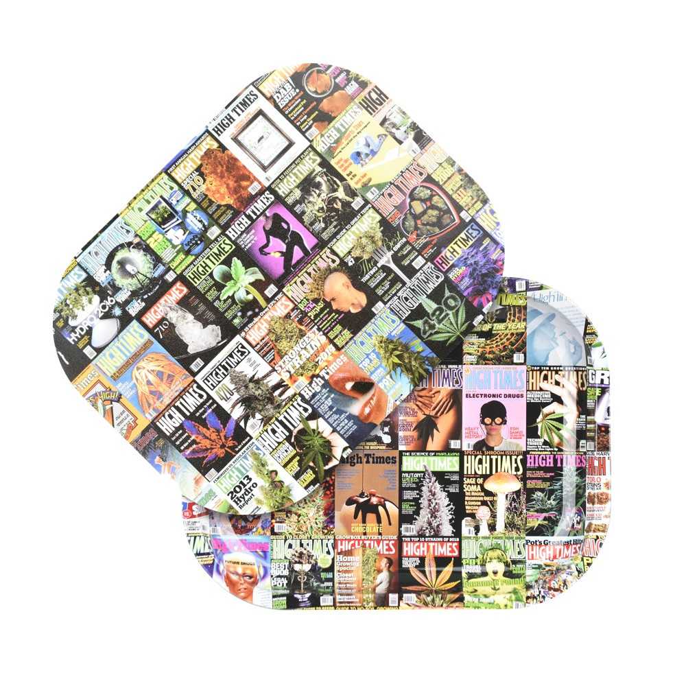High Times "Covers Collage" Mini rolling tray Pulsar Rolling tray