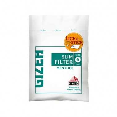 Filtro per sigarette Gizeh Slim 6 mm al mentolo Gizeh Nuovo