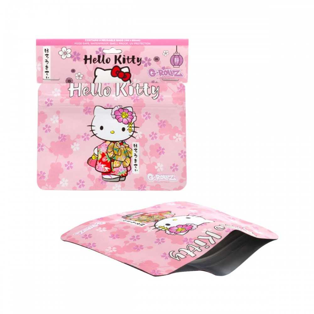 G-Rollz Hello Kitty Kimono Pink Smellproof Bags 105 x 80mm 8pcs G-Rollz Products