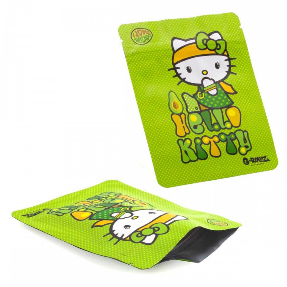 G-Rollz Hello Kitty Avocado Smellproof Bags 100 x 125mm 8pcs G-Rollz Products
